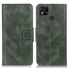 Custodia Portafoglio In Pelle Cover con Supporto M09L per Xiaomi POCO C3 Verde