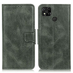 Custodia Portafoglio In Pelle Cover con Supporto M09L per Xiaomi POCO C31 Verde