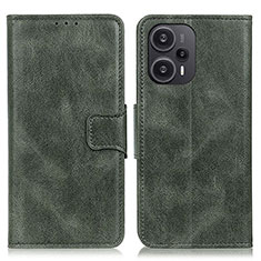 Custodia Portafoglio In Pelle Cover con Supporto M09L per Xiaomi Poco F5 5G Verde