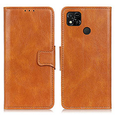 Custodia Portafoglio In Pelle Cover con Supporto M09L per Xiaomi Redmi 9C Marrone