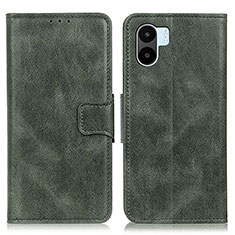 Custodia Portafoglio In Pelle Cover con Supporto M09L per Xiaomi Redmi A1 Verde