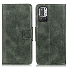 Custodia Portafoglio In Pelle Cover con Supporto M09L per Xiaomi Redmi Note 10 5G Verde