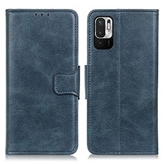 Custodia Portafoglio In Pelle Cover con Supporto M09L per Xiaomi Redmi Note 10 JE 5G Blu