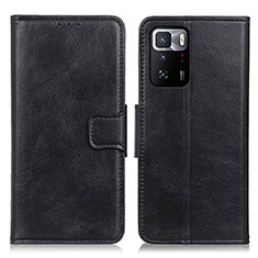 Custodia Portafoglio In Pelle Cover con Supporto M09L per Xiaomi Redmi Note 10 Pro 5G Nero