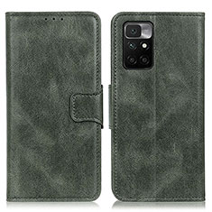 Custodia Portafoglio In Pelle Cover con Supporto M09L per Xiaomi Redmi Note 11 4G (2021) Verde