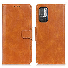 Custodia Portafoglio In Pelle Cover con Supporto M09L per Xiaomi Redmi Note 11 SE 5G Marrone