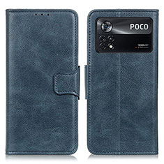 Custodia Portafoglio In Pelle Cover con Supporto M09L per Xiaomi Redmi Note 11E Pro 5G Blu