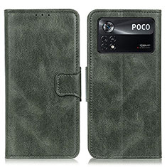 Custodia Portafoglio In Pelle Cover con Supporto M09L per Xiaomi Redmi Note 11E Pro 5G Verde