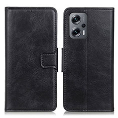 Custodia Portafoglio In Pelle Cover con Supporto M09L per Xiaomi Redmi Note 11T Pro+ Plus 5G Nero