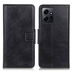 Custodia Portafoglio In Pelle Cover con Supporto M09L per Xiaomi Redmi Note 12 4G Nero