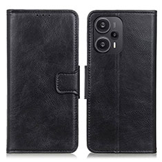 Custodia Portafoglio In Pelle Cover con Supporto M09L per Xiaomi Redmi Note 12 Turbo 5G Nero