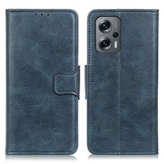 Custodia Portafoglio In Pelle Cover con Supporto M09L per Xiaomi Redmi Note 12T Pro 5G Blu