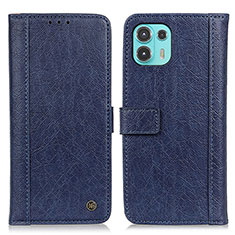 Custodia Portafoglio In Pelle Cover con Supporto M10L per Motorola Moto Edge 20 Lite 5G Blu