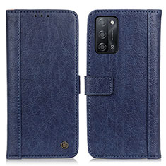 Custodia Portafoglio In Pelle Cover con Supporto M10L per Oppo A55 5G Blu