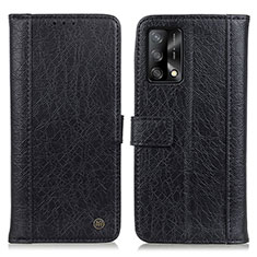 Custodia Portafoglio In Pelle Cover con Supporto M10L per Oppo A74 4G Nero