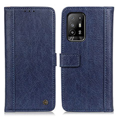 Custodia Portafoglio In Pelle Cover con Supporto M10L per Oppo A94 5G Blu