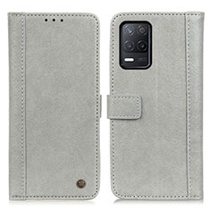 Custodia Portafoglio In Pelle Cover con Supporto M10L per Realme 8 5G Grigio