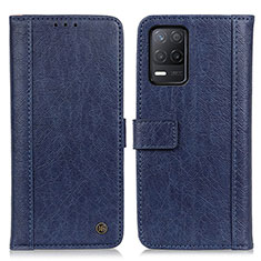 Custodia Portafoglio In Pelle Cover con Supporto M10L per Realme 8s 5G Blu