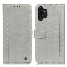 Custodia Portafoglio In Pelle Cover con Supporto M10L per Samsung Galaxy A13 4G Grigio