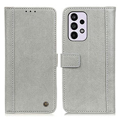 Custodia Portafoglio In Pelle Cover con Supporto M10L per Samsung Galaxy A33 5G Grigio