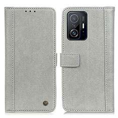 Custodia Portafoglio In Pelle Cover con Supporto M10L per Xiaomi Mi 11T 5G Grigio