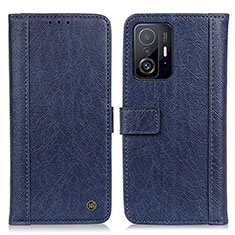 Custodia Portafoglio In Pelle Cover con Supporto M10L per Xiaomi Mi 11T Pro 5G Blu