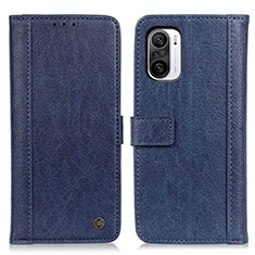 Custodia Portafoglio In Pelle Cover con Supporto M10L per Xiaomi Redmi K40 5G Blu