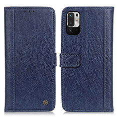 Custodia Portafoglio In Pelle Cover con Supporto M10L per Xiaomi Redmi Note 10 JE 5G Blu