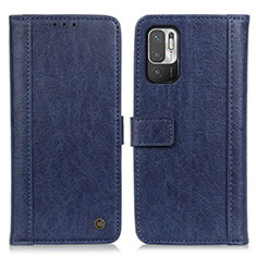 Custodia Portafoglio In Pelle Cover con Supporto M10L per Xiaomi Redmi Note 10T 5G Blu