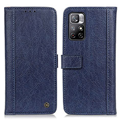 Custodia Portafoglio In Pelle Cover con Supporto M10L per Xiaomi Redmi Note 11 5G Blu