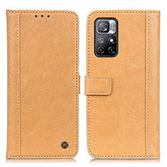 Custodia Portafoglio In Pelle Cover con Supporto M10L per Xiaomi Redmi Note 11 5G Khaki