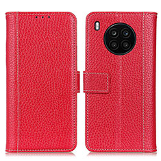 Custodia Portafoglio In Pelle Cover con Supporto M11L per Huawei Nova 8i Rosso