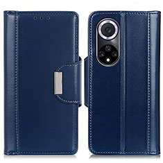 Custodia Portafoglio In Pelle Cover con Supporto M11L per Huawei Nova 9 Blu