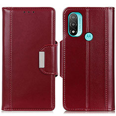 Custodia Portafoglio In Pelle Cover con Supporto M11L per Motorola Moto E20 Rosso