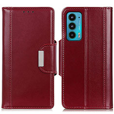 Custodia Portafoglio In Pelle Cover con Supporto M11L per Motorola Moto Edge 20 5G Rosso