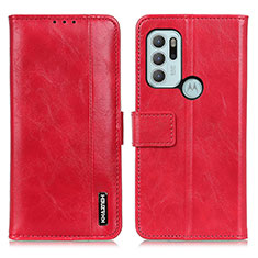 Custodia Portafoglio In Pelle Cover con Supporto M11L per Motorola Moto G60s Rosso