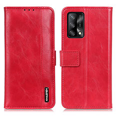 Custodia Portafoglio In Pelle Cover con Supporto M11L per Oppo F19 Rosso