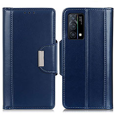 Custodia Portafoglio In Pelle Cover con Supporto M11L per Oppo K9 5G Blu