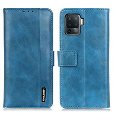 Custodia Portafoglio In Pelle Cover con Supporto M11L per Oppo Reno5 F Blu