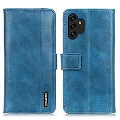 Custodia Portafoglio In Pelle Cover con Supporto M11L per Samsung Galaxy A13 4G Blu