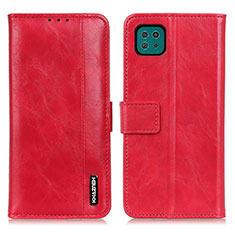 Custodia Portafoglio In Pelle Cover con Supporto M11L per Samsung Galaxy F42 5G Rosso