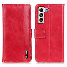 Custodia Portafoglio In Pelle Cover con Supporto M11L per Samsung Galaxy S22 5G Rosso