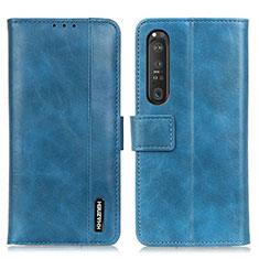 Custodia Portafoglio In Pelle Cover con Supporto M11L per Sony Xperia 1 III Blu