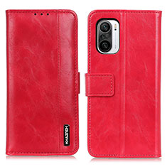 Custodia Portafoglio In Pelle Cover con Supporto M11L per Xiaomi Redmi K40 5G Rosso