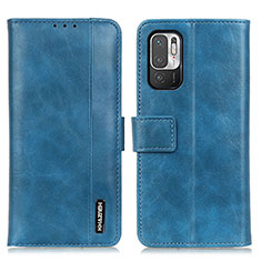 Custodia Portafoglio In Pelle Cover con Supporto M11L per Xiaomi Redmi Note 10 5G Blu