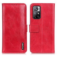 Custodia Portafoglio In Pelle Cover con Supporto M11L per Xiaomi Redmi Note 11 5G Rosso