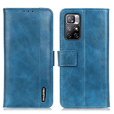 Custodia Portafoglio In Pelle Cover con Supporto M11L per Xiaomi Redmi Note 11S 5G Blu