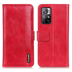 Custodia Portafoglio In Pelle Cover con Supporto M11L per Xiaomi Redmi Note 11S 5G Rosso