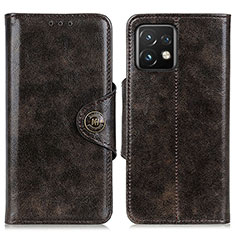 Custodia Portafoglio In Pelle Cover con Supporto M12L per Motorola Moto Edge Plus (2023) 5G Bronze