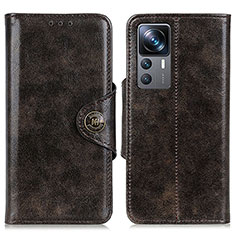 Custodia Portafoglio In Pelle Cover con Supporto M12L per Xiaomi Redmi K50 Ultra 5G Bronze